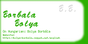 borbala bolya business card